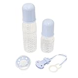 (アルマーニベビー) ARMANI BABY 出産祝い 4点セット (哺乳瓶S&哺乳瓶L&おしゃぶり&おしゃぶりクリップ) OK851BLU [並行輸入品]