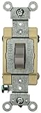 Leviton 1224-SGY 20 Amp, 120/277 Volt, Toggle 4-Way AC Quiet Switch, Heavy Duty Grade, Grounding, Gr