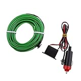 Perfk 全8色選べる　プラスチック　金属製　カーインテリアライト　ネオンコールドライト　ELライトストリップ　3M - ダークグリーン