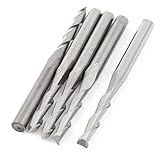 uxcell　超硬エンドミル 加工用カッター　ストレートシャンク　2刃　2.5mmx15mmx3.175mm　5個