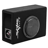 Skar Audio EVL-1X65D4-V-LP 6.5インチ 400ワット ロープロファイル スロットポート 搭載カーサブウーファーエンクロージャー