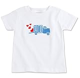 Love Truck有機コットン幼児用Tシャツ カラー: ホワイト