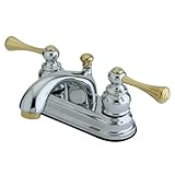 Kingston Brass KB3604BL Two Handle 4 in. Centerset Lavatory Faucet with Retail Pop-up