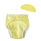 フットマーク エンゼルキャップフリーサイズ ベビー水着用アンダーパンツ イエロー セット