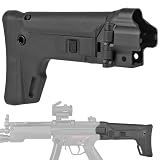 良品武品 電動ガン MP5シリーズ 対応 5KU MASADA ACR ストック & 電動ガン MP5 ストックアダプター レプリカ セット 強化ポリマー アルミCNC フォールディング
