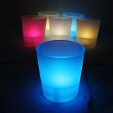 loguideちらつきLEDマルチカラーFlameless Votiveキャンドルセットライトin Cup forクリスマスウェディングパーティーハロウィンダイニングテーブルホームデコレーション6pc