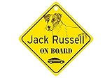 Jack Russell ON BOARD カーサインボード：ジャックラッセル 乗車中 ミニサイン 吸着盤つき Made in U.S.A [並行輸入品]