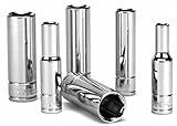 Powerbuilt 640048 1/4-Inch Drive SAE Deep Socket Set, 6-Piece [並行輸入品]