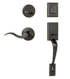 Dynastyハードウェアrid-her-405 – 12prリッジクレストフロントドアダミーHandleset , Agedオイルはブロンズ、with Heritageレバー、右手