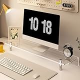 MJKQ9 モニター台 モニタースタンド パソコン台 クリア製 PC台 机上台 机上ラック モニター 台 液晶モニター台 透明 デスク上置棚 収納ラック 机上ラック パソコン台 オフィス 自宅用 40X20X5CM テレワーク 在宅勤務 机上台 モニター台 パソコン台