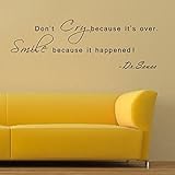 Pop Decors WL-0019-Va Inspirational Quote Wall Decal, Smile Because It Happened [並行輸入品]