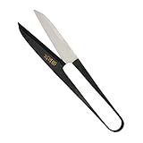 にぎり鋏 職人手作り 切れ味 耐久性 抜群 関西型 長刃ブラック 105 mm No.502 刃長サイズ 46 mm 安来鋼白紙 吉岡刃物 三富D