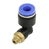 uxcell クイック継手　空気圧　エルボー　コネクタ　　6mmの OD チューブ～5mmのおねじ　24×22x 14mm