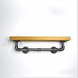 HAIZHEN LOFT DIY本棚レトロ水パイプラック鍛造ラックシェルフ工業用シェルフ40 * 15cm