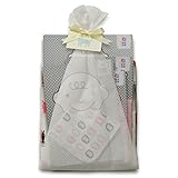 めんぷます田 【ギフトセット】 フルセット ケット:生まれた! (ピンク)+湯上り/沐浴:あさがお色+ハンカチ:ありがとう(ピンク)