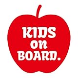 リンゴ kids on board カッティング ステッカー レッド 赤