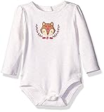 Gymboree Girls' Squirrel Face Bodysuit Oyster Gray 3-6 [並行輸入品]