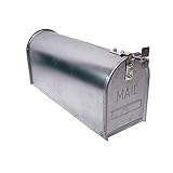 アメリカン ポスト スチール製 シルバー ポール付 U.S.STAND MAIL BOX