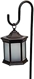 Starlite Garden and Patio Torche Solar Lantern with Shepherds Hook in Frosted Glass [並行輸入品]