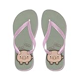 lplpolキュートピンクPig Oink Flip Flops for Kids and大人用ユニセックスビーチサンダルプールシューズパーティースリッパ カラー: ピンク