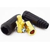 1組DKJ 35-50溶接ケーブル延長プラグソケットジョイントコネクタユーロスタイル200 Amp 300 Amp
