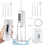 口腔洗浄器 ジェットウォッシャー ウォーターフロス 充電式 替えノズル8本 Wewiken 超コンパクト ミニ携帯型 簡単に収納 超音波水流