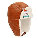 冬のベビーキッズ暖かいイヤーマフ帽子快適なコットンインナーベストギフトコーヒーキャップ