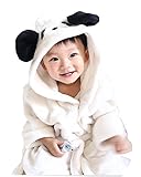 mikketa バスローブ ベビー キッズ 綿 80 パンダ 白