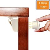 Baby校正磁気キャビネットロック安全ロック子by Hongjing – 5パック子Proof Cupboardベビーロックラッチwith 3 M Adhesive forキャビネット& Drawer