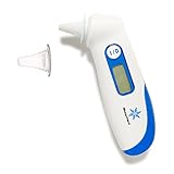 ドイツの技術耳の温度計、赤ちゃんと家族、12メモリ、青いバックライト、10個の使い捨てプローブと赤ちゃんの発熱温度計