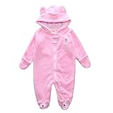 (プタス)Putars ベビー服 子供服 ロンパース カバーオール 女の子 男の子 長袖 クマ柄 もこもこ クマになる 可愛い 秋 冬 新生児 歩行服 出産お祝い 記念日 プレゼント 3-9ヶ月