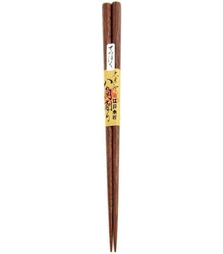 Amazon | お箸大黒屋 江戸木箸 八角箸縞黒檀(中サイズ） | 江戸木箸 | 箸