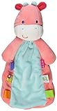 Taggies Giraffe Plush Security Blanket, Turq/Coral by Taggies