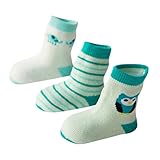 Amberetech ベビー 幼児用 純綿靴下 赤ちゃんソックス 保温 春秋 ベビー キッズ 赤ちゃん 新生児 お祝い 出産 ムール用 柔らかい 滑り止め付き快適　可愛い漫画靴下　保温性に優れ ベビー