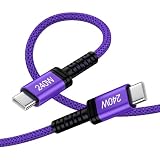 Viviber 240W USB C ケーブル PD3.1 超急速充電対応 タイプC 充電ケーブル iPhone17 パソコン用 1.8M type c to c 高速データ転送 取り回しやすい タイプC コード 柔らかい iPhone 16 / 15 / Galaxy/Pixel/iPad Pro/MacBook Pro/Air各種Type C機器対応 パープル 【2025年・最新型】