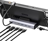 JSAUX 6-in-1ドッキングステーション Steam Deck/OLED/ROG Ally X/Legion Go (S) / MSI Claw 対応、4K@120Hz HDMI 2.1・ギガビットイーサネット・USB A 3.0×3・100W USB C充電ポート搭載の6-in-1多機能ドック（HB0603S）
