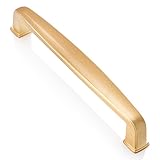 Southern Hillsサテンゴールド引き出しPulls – 5インチ穴の間隔（5パック）キッチンハードウェアキャビネットハンドル – ブラシ仕上げゴールドsh0816-gld-5