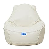 クリームハウス(CREAM HAUS) NUQビーンバッグチェアー フルパッケージ 大きさ3種類 プレミアムPU素材 NUQPS (L, クリーム)