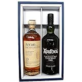 飲み比べウイスキー2本 アラン10年 46度700ml、アードベッグ10年 46度700ml ギフトボックス入り