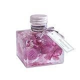 フェリナス ハーバリウム ショートスクエア型(１本) ピンク系 直径70mm 高さ78mm square-pink