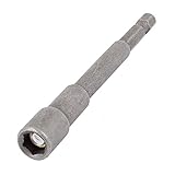 1/4インチシャンク8mmの六角磁気ナットドライバビットアダプタグレー