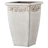 ファイバー製軽量植木鉢 アンティークローズライト トールスクエアー 44cm