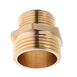Homyl 圧力洗浄機/エンジン修理/配管のため　パイプ接続　六角ニップル　六角パイプニップル　真ちゅう製　全2種類 - 32×25mm