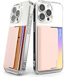 [Ringke] SIDE SLOT CARD HOLDER カードホルダー SUICA PASMO 収納 財布 定期入れ 名刺入れ カード収納 カード入れ スマホ カード ホルダー ポケットケース クレジットカード スマホカードケース - Peach Pink (2個入り)