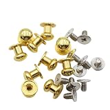 KUKU工房 ネジ式 ギボシ レザークラフト向け 頭径7mm 10個セット (ゴールド)