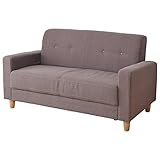 山善(YAMAZEN) アームソファー(幅134) 2人掛け ダークブラウン KDS-135(DBR)