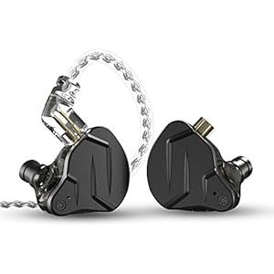 KZ ZSN Pro X カナル型イヤホン メタルイヤホン1BA + 1DDハイブリッドテクノロジーHiFiベースイヤホン(イヤモニターヘッドホン)スポーツノイズキャンセリングヘッドセット(マイクなし、ブラック)