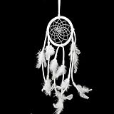 Fenical Dream catcher-handmade Wall Hanging Wind Chime withフェザービーズ(ホワイト)