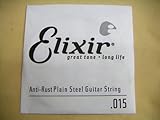 @弦　エリクサー .015　バラ弦　1本 コーティング アンチラスト Elixir　エレキギター弦 アコースティックギター弦　プレーン弦