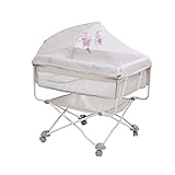 ポータブルベッド、折り畳み式リムーバブル多機能ベッドサイドベッドステッチングベッド新生児用ベッド、モスキートネット